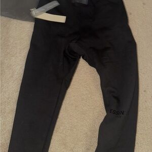Essentials Black Stretch Limo Sweatpants